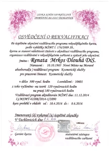 Kosmetické služby - rekvalifikační kurz